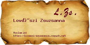 Lovászi Zsuzsanna névjegykártya