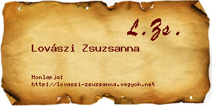 Lovászi Zsuzsanna névjegykártya