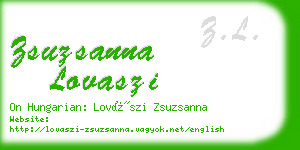 zsuzsanna lovaszi business card